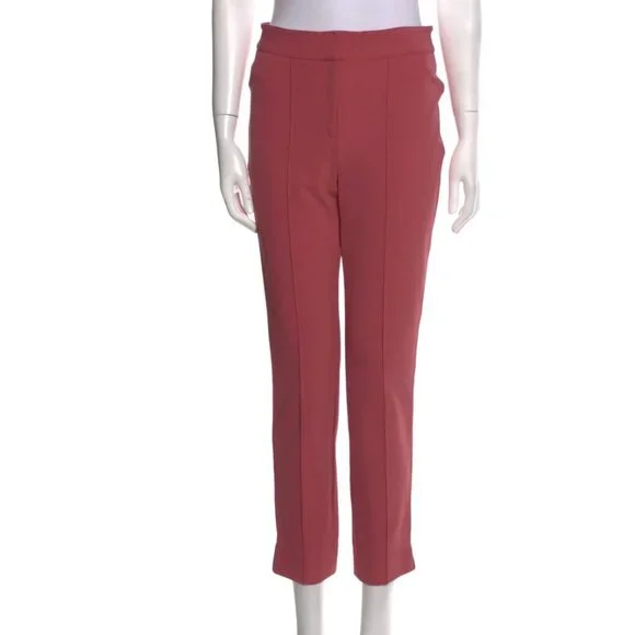 Veronica Beard Pink Straight Leg Ankle Crop Pants Size M